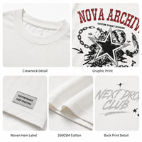 Nouveau T-shirt Streetwear Homme Oversize Personnalisé avec Logo Imprimé sur le Devant, Écologique, Respirant, 100% Coton, Vente en Gros