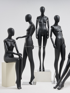 Esposizione di vestiti in fibra di vetro Curvy donne sedute Stand braccia flessibili tutto il corpo manichini femminili per negozio di abbigliamento Boutique - Product Image 4