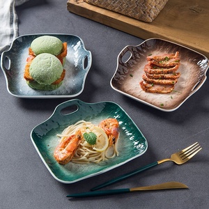 2020 écologique Multi Couleurs En Céramique Assiettes En <span class=keywords><strong>Porcelaine</strong></span> Vaisselle Vaisselle Ustensiles De Cuisine Ensembles - Product Image 2