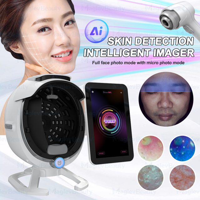 Latest Design With AI Technology for Skin Analysis Spectrum Scan Image Monitor Skin Quality Scalp Analysis Machine Facial Device