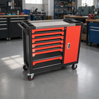 Armoire à outils mobile robuste à 7 tiroirs, chariot à outils roulant en acier inoxydable, idéal pour garage et atelier