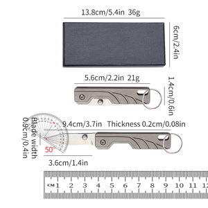 Coltello Tascabile Pieghevole Personalizzabile OEM in Acciaio Inossidabile di Grado Industriale con Manico in Lega di Titanio, Multiuso, Taglierino per Scatole - Product Image 2