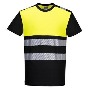 PORTWEST - PW311BKY4XL PW3 <b>High</b> visibility black/yellow class 1 <b>T</b>-<b>shirt</b> - EAN 5036108347988 HI-<b>VIS</b> WORKWEAR - Product Image 1