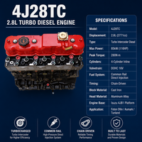 Nouveau Moteur Complet Reconditionné Foton JX493ZLQ4 4 Cylindres Diesel 2.8L Turbo 88kW 285Nm Garantie 12 Mois Léger