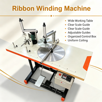 Machine à enrouler les rubans textiles avec pédale de commande et compteur numérique pour le rangement des bandes élastiques