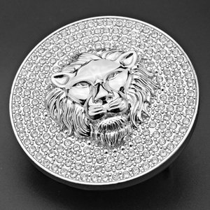 High Quality Inner Size 39mm Customized Zinc Alloy lion Head Western Name Plate <strong>Belt</strong> <strong>Buckle</strong> - Product Image 2