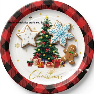 Ensemble de vaisselle de fête de Noël style flocon de neige, 96 pièces, <span class=keywords><strong>serviettes</strong></span> en <span class=keywords><strong>papier</strong></span>, gobelets, assiettes, couteaux, fourchettes pour fête d'anniversaire - Product Image 3