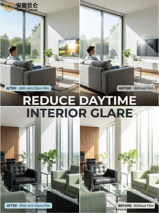 فيلم عاكس فضي أزرق فاتح ذو رؤية أحادية الاتجاه، فيلم زخرفي تجاري للمباني والنوافذ الزجاجية العازلة للحرارة - Product Image 5