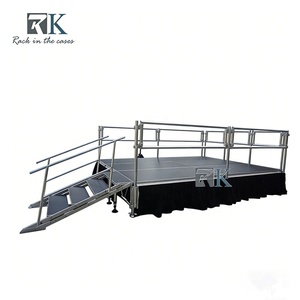 Plateforme de scène mobile en aluminium 4 pieds x 8 pieds, plateforme de scène à charge lourde - Product Image 1