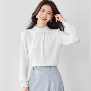 Chemise blanche de style vintage pour femme, design <span class=keywords><strong>chic</strong></span> à la française, haut de gamme pour le bureau, blouses pour femmes 1015 # - Product Image 5