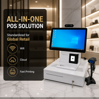 Terminal de point de vente tactile avancé tout-en-un, système de point de vente Android, machine de point de vente pour les magasins d'électronique et de technologie
