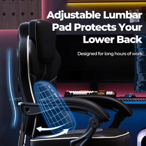 Amazons Alemania, venta superior, muebles de <span class=keywords><strong>oficina</strong></span> de lujo, silla de escritorio para juegos, tela de malla transpirable, cuero PU, Gaming Stuhl con reposapiés - Product Image 4