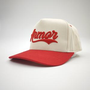 Casquette de baseball personnalisée à 5 panneaux bicolore avec logo brodé, style sportif urbain, avec impression en relief, en tissu courant - Product Image 5