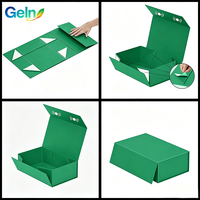Boîte cadeau magnétique style livre en carton gris, couleur unie vert menthe, surface vierge, personnalisation du logo, commande en gros