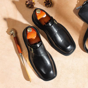 Chaussures plates décontractées et habillées pour hommes en cuir véritable respirant, légères, antidérapantes, idéales pour les affaires et les mariages en extérieur - Product Image 2