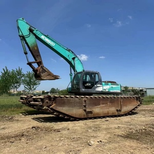 Excavadora de barcos Kobelco SK210LC usada en buenas condiciones Excavadora anfibia multifunción Bagger Digger con alta eficiencia - Product Image 1