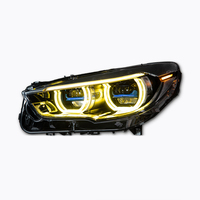 Pour BMW Série 5 GT F07 2010-2017 |   Ensemble de phares à LED avec feux de jour Angel Eyes bicolores