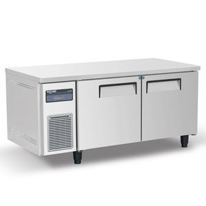 Misura su misura in acciaio inox sotto il bancone frigo Freezer <span class=keywords><strong>banco</strong></span> <span class=keywords><strong>da</strong></span> <span class=keywords><strong>lavoro</strong></span> tavolo Chiller ristorante <span class=keywords><strong>cucina</strong></span> attrezzature di refrigerazione - Product Image 1