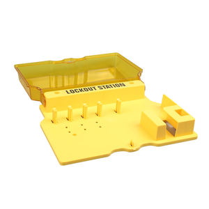 ロト プラスチック製 壁掛け式 ロックアウト・タグアウトステーション 黄色 パドロック用 - Product Image 3