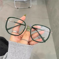 QUEJOEY, nuevas gafas ópticas de gran tamaño de estilo coreano para mujer, gafas con bloqueo de luz azul, gafas graduadas ultraligeras