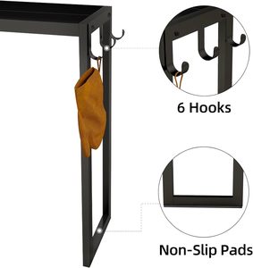 31.5 "bếp hàng đầu Kệ gia vị Giá Bếp Countertop Organizer với 6 <span class=keywords><strong>Hooks</strong></span> gia vị ORGANIZER Đen trên kệ bếp - Product Image 2