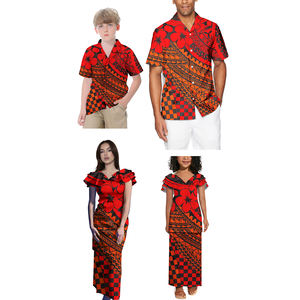 Damen kleider Herren Hawaii hemd Kinder hemden und-kleider Polynesian Tribal Outfit Custom Family Matching Outfits 4St - Product Image 6