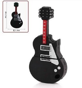OEM ODM diseño personalizado PVC goma guitarra forma USB <span class=keywords><strong>Flash</strong></span> Drives 2,0 interfaz 32GB a 128GB Memory Stick para uso portátil - Product Image 3