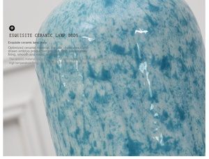 Tối giản Mỹ phòng ngủ đèn bàn chải vàng Mô hình phòng trang trí hiện đại tối giản gốm Đèn bàn - Product Image 5