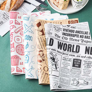 Papier d'emballage pour sandwichs et hamburgers personnalisé, résistant à la graisse, imperméable et anti-huile, pour pain et hamburgers - Product Image 5