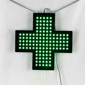 도매 심천 30x30cm 미니 전자 녹색 실내 LED 약국 크로스 사인