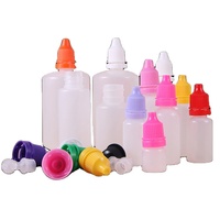 Botella de Plástico Vacía para Gotas para los Ojos de 3 ml, 5 ml, 10 ml, 15 ml, 20 ml, 30 ml, 50 ml, 100 ml, Botella de Medicina Líquida con Gotero y Tapa de Rosca