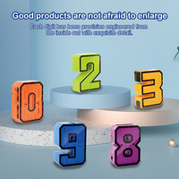 10 Uds número educativo Robot bloques de matemáticas Robot juguetes matemáticos números transformadores Bots juguetes para niños