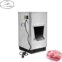 Trancheuse à viande en acier inoxydable à épaisseur réglable, moteur en cuivre pur de 1800 W, production de 400 kg/h