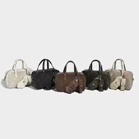 Sac fourre-tout vintage de créateur, sac à main de luxe pour femme en PU imperméable avec fermeture éclair, broderie et chaîne décorative amovible