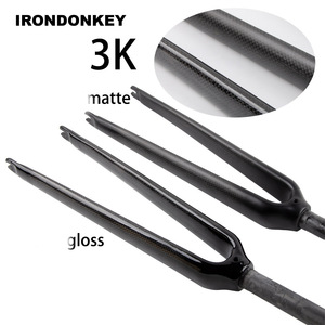 Irondonkey Đầy Đủ Sợi Carbon Đường Xe Đạp <span class=keywords><strong>25.4</strong></span> Thẳng Ống Phía Trước Ngã Ba Retro Carbon Xe Đạp Ngã Ba Phía Trước Ngã Ba - Product Image 5
