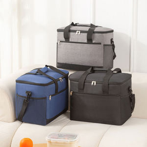 Venta al por mayor de bolsas térmicas para entrega de alimentos, bolsas refrigeradoras de gran capacidad para acampar al aire libre, bolsa refrigeradora aislada para Picnic con correas/ - Product Image 1