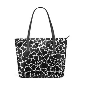 Bolso de moda de cuero PU para mujer negro de hombro fresco nuevo bolso de mujer hecho a mano de gran capacidad versátil