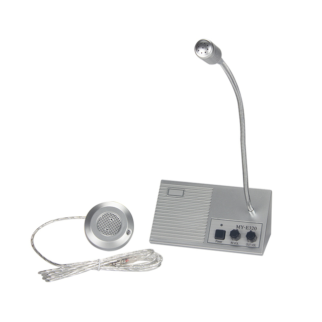 Noise-Free Two Way Talk Through Glass Counter Interphone Window Intercom System