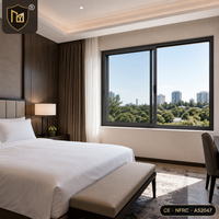 Fenêtre coulissante triple rail en aluminium insonorisée et coupe-vent JUNYAO Factory USA NFRC 6063-T5 AS2047 CE ODM pour balcon
