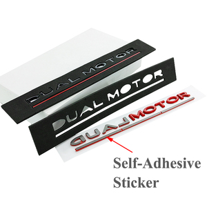 Accesorios para Model 3 Y S X, Adhesivo de Doble Motor, Logotipo 3D en ABS Cromado Negro, Emblema de Letras <span class=keywords><strong>DUAL</strong></span> MOTOR, Calcomanía para Maletero de Coche - Product Image 4