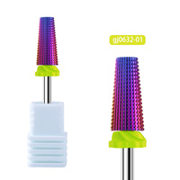 5 en 1 coloré Nail Art multi-fonctionnel en acier au tungstène foret à ongles peau morte et élimination des callosités dures tête de meulage des ongles