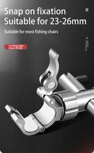 Chaise de pêche avec porte-<span class=keywords><strong>canne</strong></span> Chaise de pêche <span class=keywords><strong>sur</strong></span> <span class=keywords><strong>glace</strong></span> tout terrain avec pieds réglables Chaise de camping pliante à dos en maille - Product Image 4