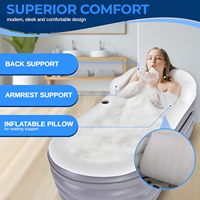 Baignoire Gonflable en Gros pour Usine avec Coussin Gonflable Assorti, Porte-Gobelet et Télécommande