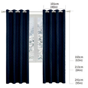 XinLan Thermal Insulated Window <strong>Curtain</strong>, <strong>Winter</strong> Window Cover with Visible Panel Filled with <strong>Thick</strong> Cotton Windproof <strong>Curtains</strong> - Product Image 3