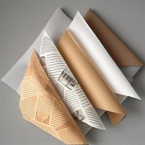 Papel de Pulpa de Madera Reciclable, Resistente al Calor, Ecológico, Impermeable y Antigrasa de Doble Cara con Logotipo Personalizado, Grado Alimenticio 35g/m - Product Image 2