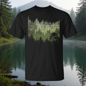 T-shirt vintage à motif forestier, nature, animaux sauvages, arbres, pour usage promotionnel - Product Image 3