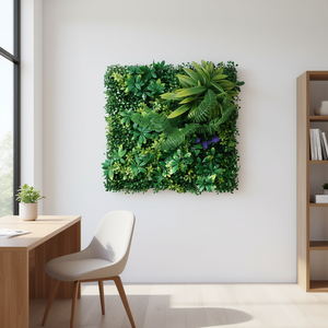 12 Paneles de Césped Artificial 3D de 20 x 20 Pulgadas, Decoración Verde para Hogar y Oficina, Diseño Moderno para Privacidad - Product Image 2