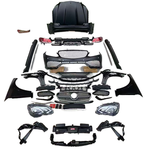 Kit carrosserie E63 pour <span class=keywords><strong>Mercedes</strong></span> Classe E 2009+ à 2016, transformation de W212 en E63 AMG, comprenant pare-chocs avant et arrière, jupes latérales, capot et phares W212 - Product Image 1