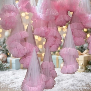 Creative Modern Mesh Stage Ceiling Hanging Detachable Artificial Clouds Fabric Wedding Backdrop Curtain Decoration - Product Image 5