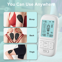 Appareil de thérapie TENS portable à double canal, unité d'électrothérapie numérique portable, 32 modes, 20 niveaux pour la stimulation musculaire du corps